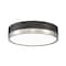Z-Lite Algar Flush Mount, 1-Light, 12 In.W x 3 In.H, Matte Black + Brushed Nickel/Frosted 1006F12-MB-BN-LED - alternate 1